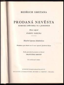 Bedřich Smetana: Prodaná nevěsta