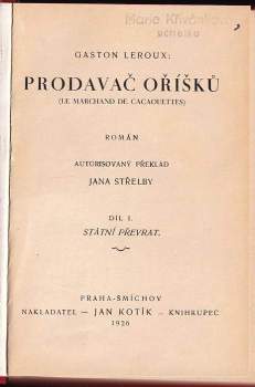 Gaston Leroux: Prodavač oříšků