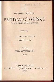 Gaston Leroux: Prodavač oříšků