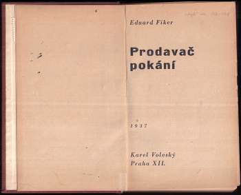 Eduard Fiker: Prodavač pokání
