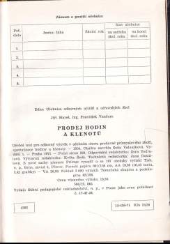 Jiří Mareš: Prodej hodin a klenotů