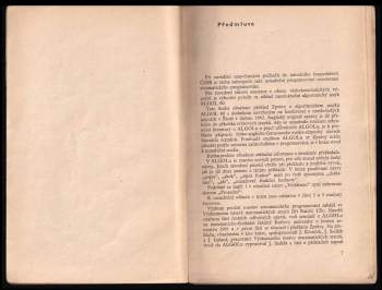 John W Backus: Programování v jazyku "ALGOL 60"