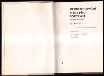 Jiří Vogel: Programování v jazyku Fortran