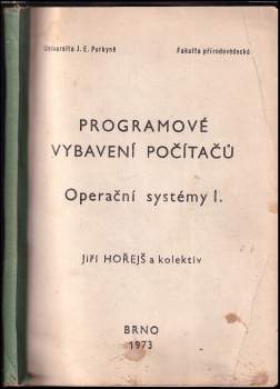 Jiří Hořejš: Programové vybavení počítačů