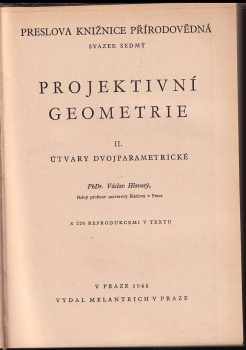 Václav Hlavatý: Projektivní geometrie