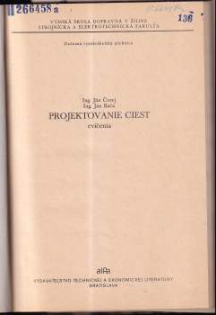 Jan Báča: Projektovanie ciest