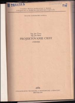 Jan Báča: Projektovanie ciest