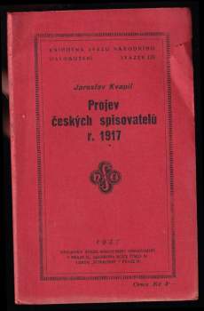 Projev českých spisovatelů r. 1917