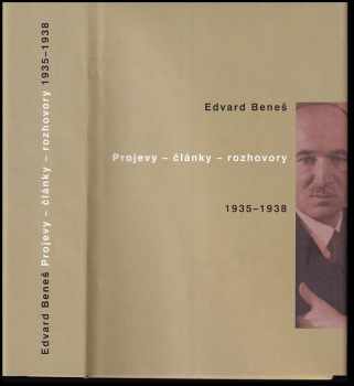 Projevy, články, rozhovory 1935-1938