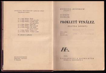 Sydney Horler: Prokletý vynález