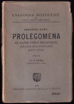 Prolegomena ke každé příští metafysice, jež bude moci vystoupiti jako věda