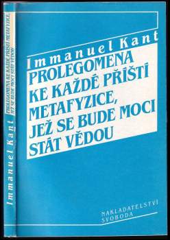 Prolegomena ke každé příští metafyzice, jež se bude moci stát vědou