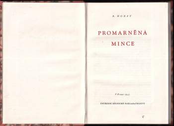 Bernard Horst: Promarněná mince