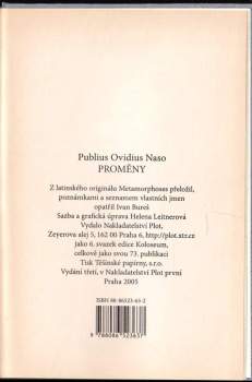 Ovidius: Proměny