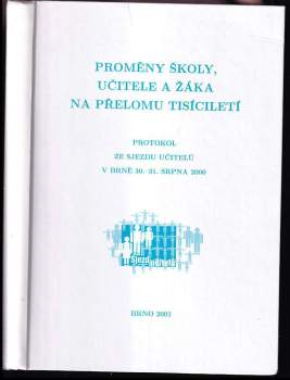 Proměny školy, učitele a žáka na přelomu tisíciletí