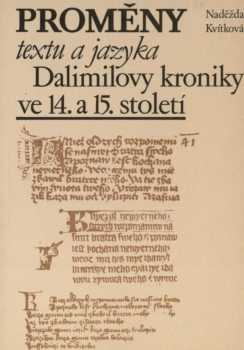 Proměny textu a jazyka Dalimilovy kroniky ve 14. a 15. století
