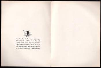 Jaroslav Kabeš: Promluvy k nikomu