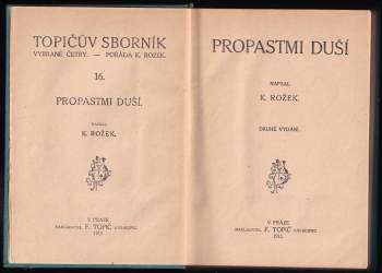 Karel Rožek: Propastmi duší