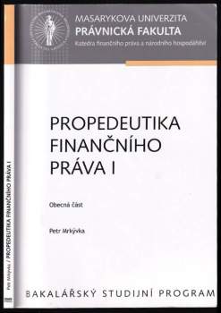 Propedeutika finančního práva