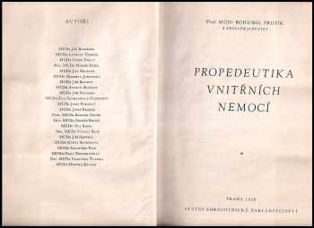 Bohumil Prusík: Propedeutika vnitřních nemocí