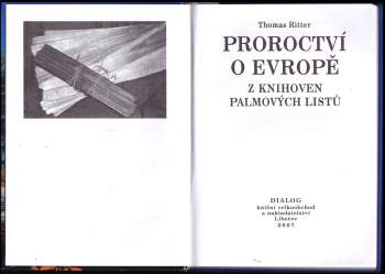 Thomas Ritter: Proroctví o Evropě z knihoven palmových listů