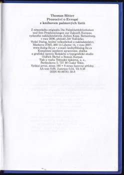 Thomas Ritter: Proroctví o Evropě z knihoven palmových listů