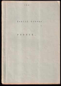 Kahlil Gibran: Prorok