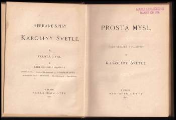 Karolina Světlá: Prostá mysl