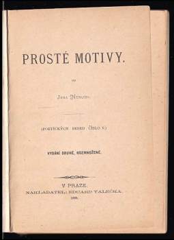 Jan Neruda: Prosté motivy