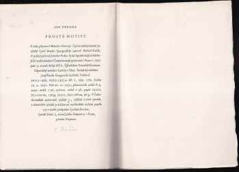 Jan Neruda: Prosté motivy