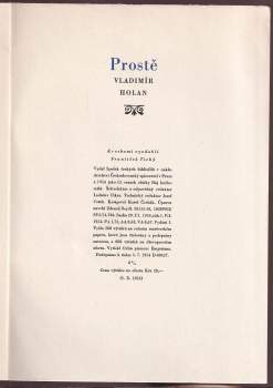Vladimír Holan: Prostě