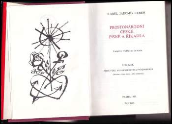Karel Jaromír Erben: Prostonárodní české písně a říkadla