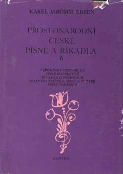 Karel Jaromír Erben: Prostonárodní české písně a říkadla