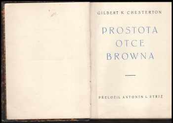 G. K Chesterton: Prostota otce Browna