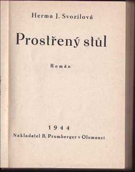 Herma Svozilová-Johnová: Prostřený stůl