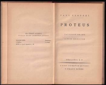 Paul Claudel: Proteus