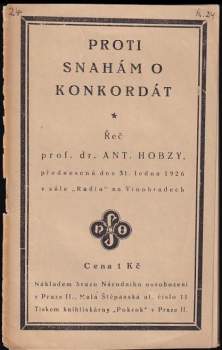 Proti snahám o konkordát