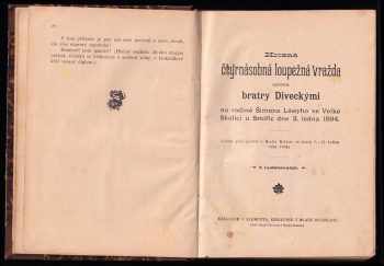 Rudolf Mrva: Politický sensační proces vrahů Rigoletta z Toskány (Rudolfa Mrvy)