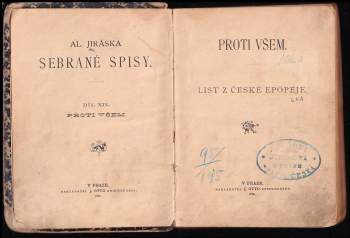 Alois Jirásek: Proti všem