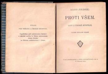 Alois Jirásek: Proti všem