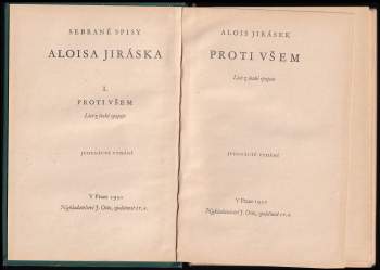 Alois Jirásek: Proti všem