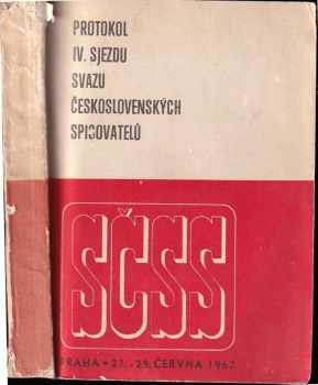 Protokol IV. sjezdu Svazu československých spisovatelů
