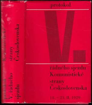 Protokol V. řádného sjezdu Komunistické strany Československa