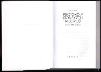 Janusz Tazbir: Protokoly sionských mudrců