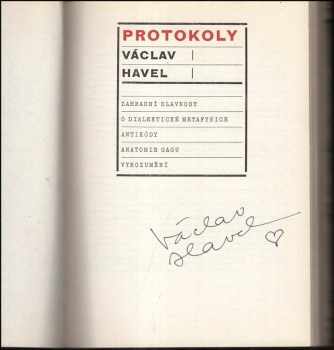 Václav Havel: Protokoly