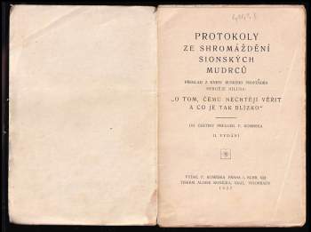 Sergej Aleksandrovič Nilus: Protokoly ze shromáždění Sionských mudrců