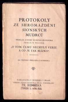 Sergej Aleksandrovič Nilus: Protokoly ze shromáždění Sionských mudrců