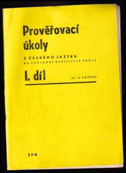 Prověřovací úkoly z českého jazyka na základní devítileté škole