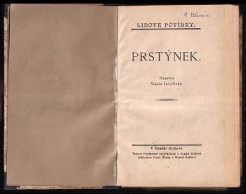 Vlasta Javořická: Prstýnek