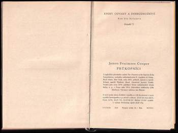 James Fenimore Cooper: Průkopníci